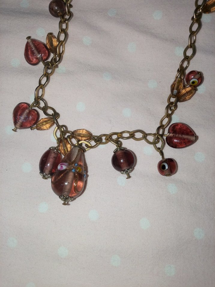 Bordo Boncuklu Uzun Bohem Kadın Kolye - Görsel 2