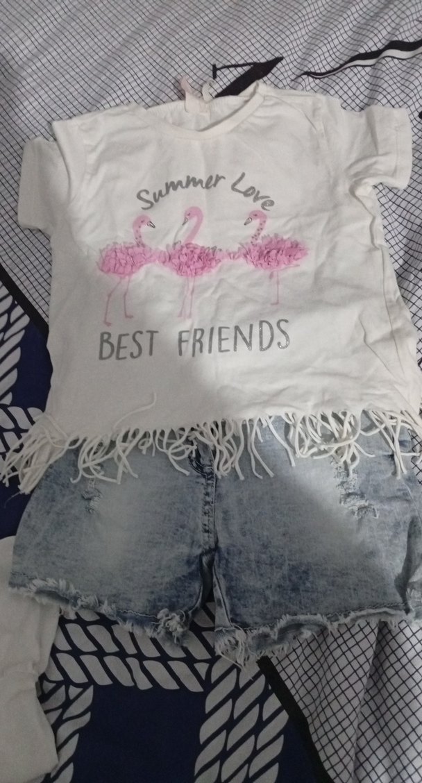 Kız Çocuk Beyaz Uzun Kollu Fırfırlı Tişört - Görsel 3