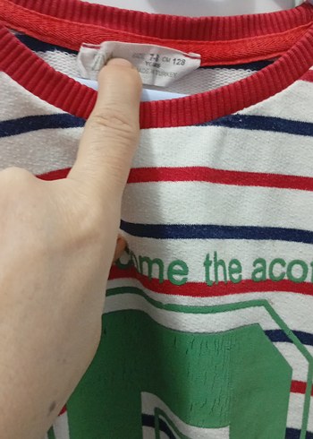 Renkli Çizgili Erkek Çocuk Sweatshirt - Görsel 3