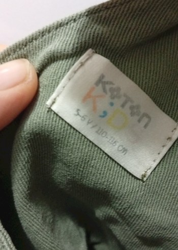 Düğmeli Keten Kız salopet takım(sıfır ayarında) - Görsel 7