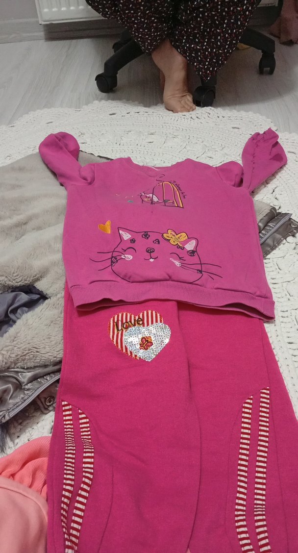 Renkli Baskılı Fermuarlı Pembe Köpek Kıyafeti - Görsel 3