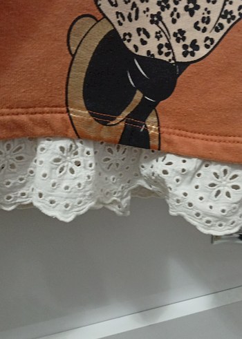 Kız Çocuk Kahverengi Minnie Mouse Baskılı Sweatshirt takım - Görsel 4