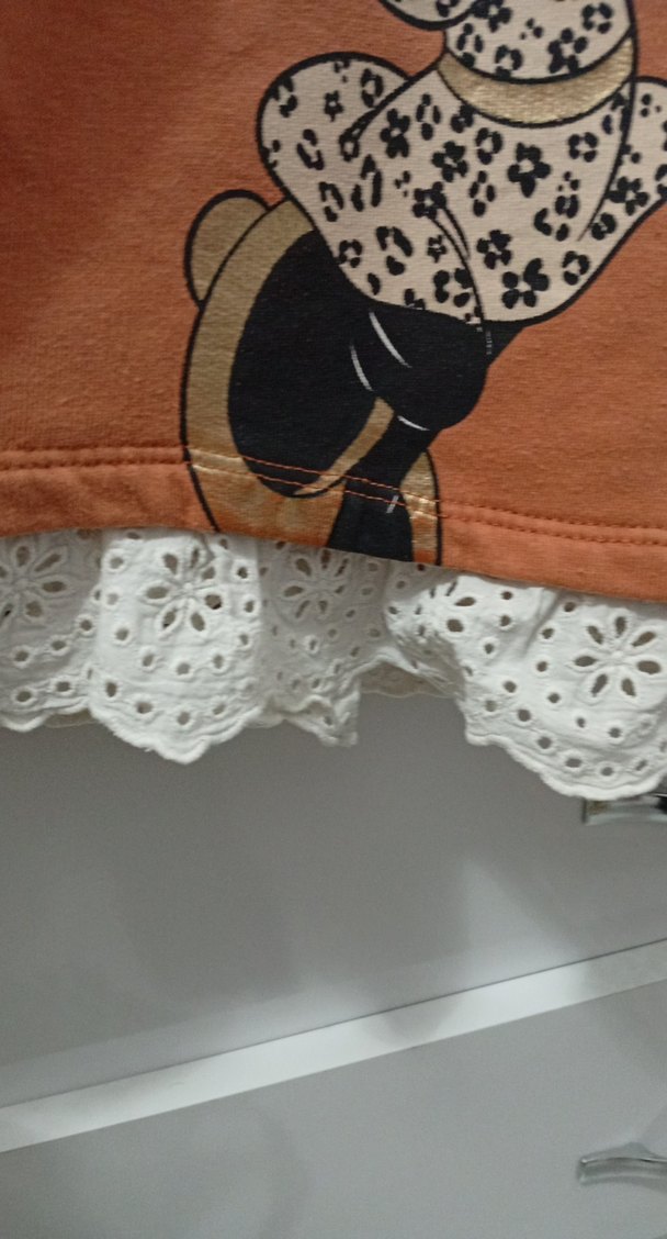 Kız Çocuk Kahverengi Minnie Mouse Baskılı Sweatshirt takım - Görsel 4