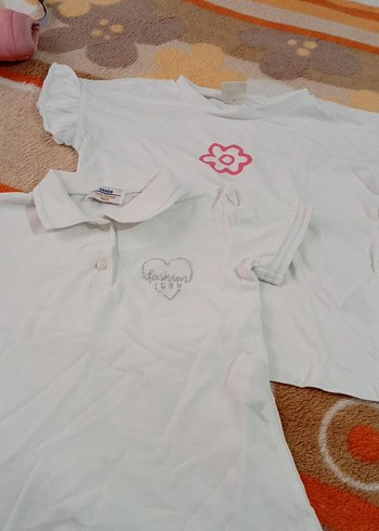 Erkek Çocuk Beyaz Kısa Kollu Polo Tişört - Görsel 8