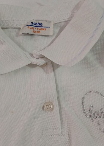 Erkek Çocuk Beyaz Kısa Kollu Polo Tişört - Görsel 4