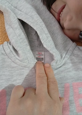 Kız Çocuk Gri Kapüşonlu Fermuarlı Sweatshirt - Görsel 5