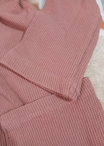 Düğmeli Pembe Kız çocuk elbise - Görsel 4