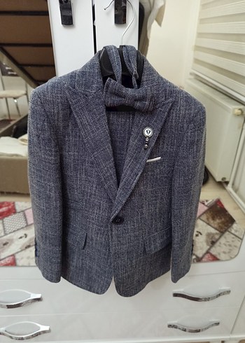 HelloBaby Klasik Gri Cocuk Blazer Ceket