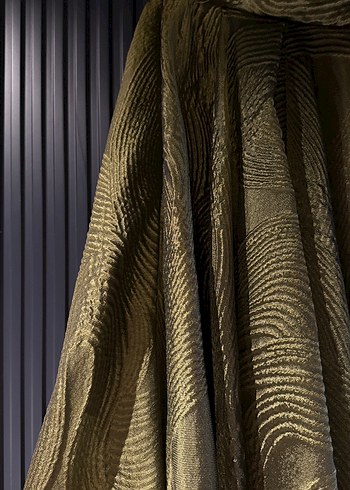 Drapeli Tek Omuzlu Uzun Abiye Elbise - Görsel 3