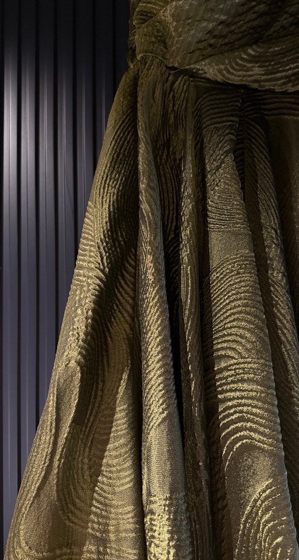 Drapeli Tek Omuzlu Uzun Abiye Elbise - Görsel 3