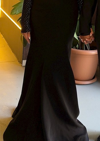 Siyah İşlemeli Payetli Kadın El Zinciri - Görsel 3