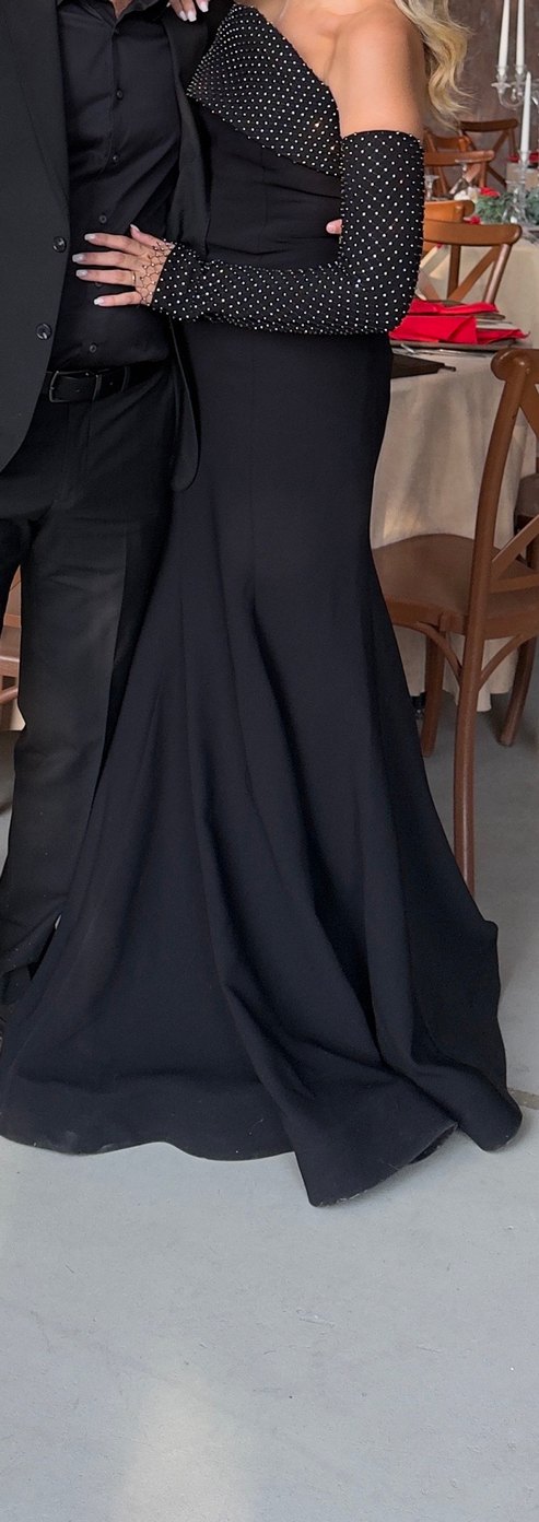 Siyah İşlemeli Payetli Kadın El Zinciri - Görsel 2