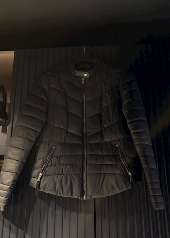 Siyah Fermuarlı Biker Kadın Ceket - Görsel 2