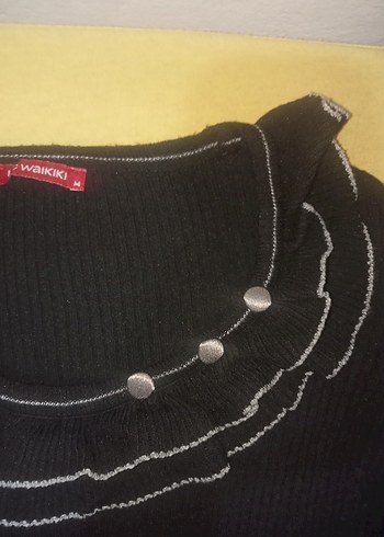 Uzun Siyah Kadın Gotik Triko Elbise - Görsel 4