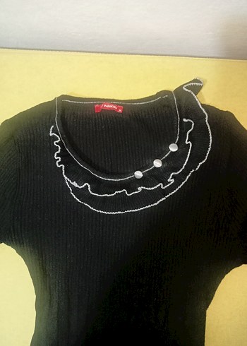 Uzun Siyah Kadın Gotik Triko Elbise - Görsel 2