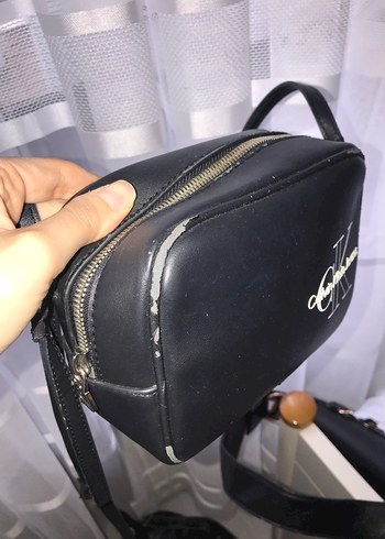 Kadın Siyah Deri Çapraz Askılı Çanta - Görsel 2