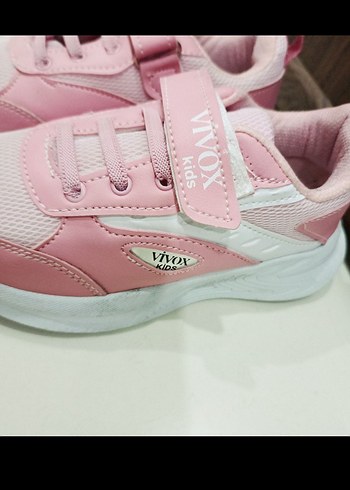 Kız Çocuk Pembe Cırt Cırtlı Spor Ayakkabı - Görsel 3