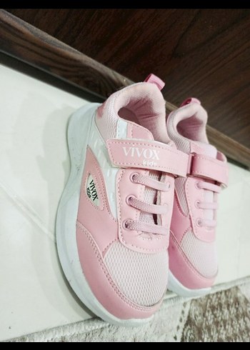 Kız Çocuk Pembe Cırt Cırtlı Spor Ayakkabı - Görsel 2