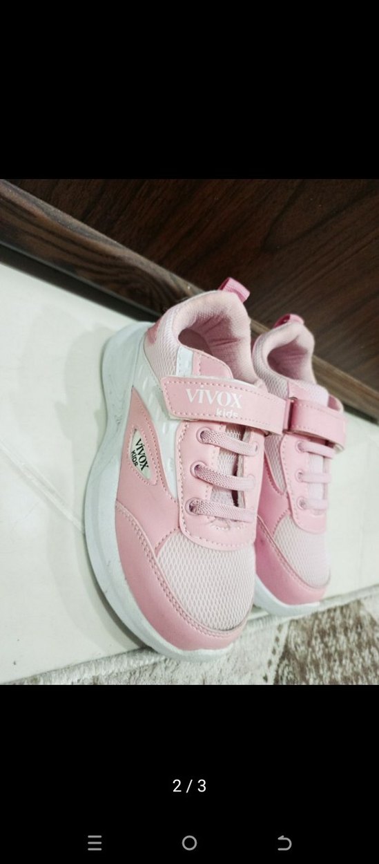 Kız Çocuk Pembe Cırt Cırtlı Spor Ayakkabı - Görsel 2