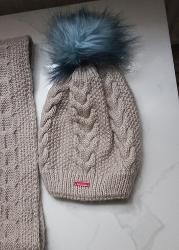 Gri Örgü Bayan Atkı - Görsel 2