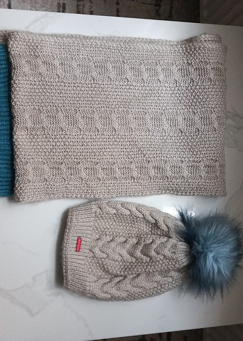 Gri Örgü Bayan Atkı - Görsel 3