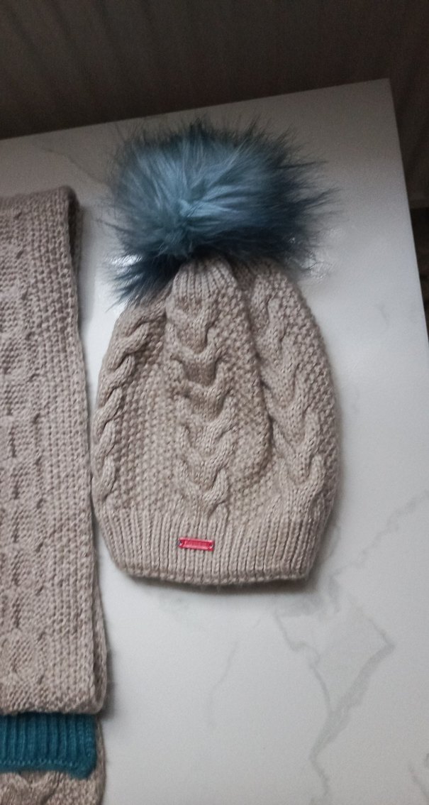 Gri Örgü Bayan Atkı - Görsel 2