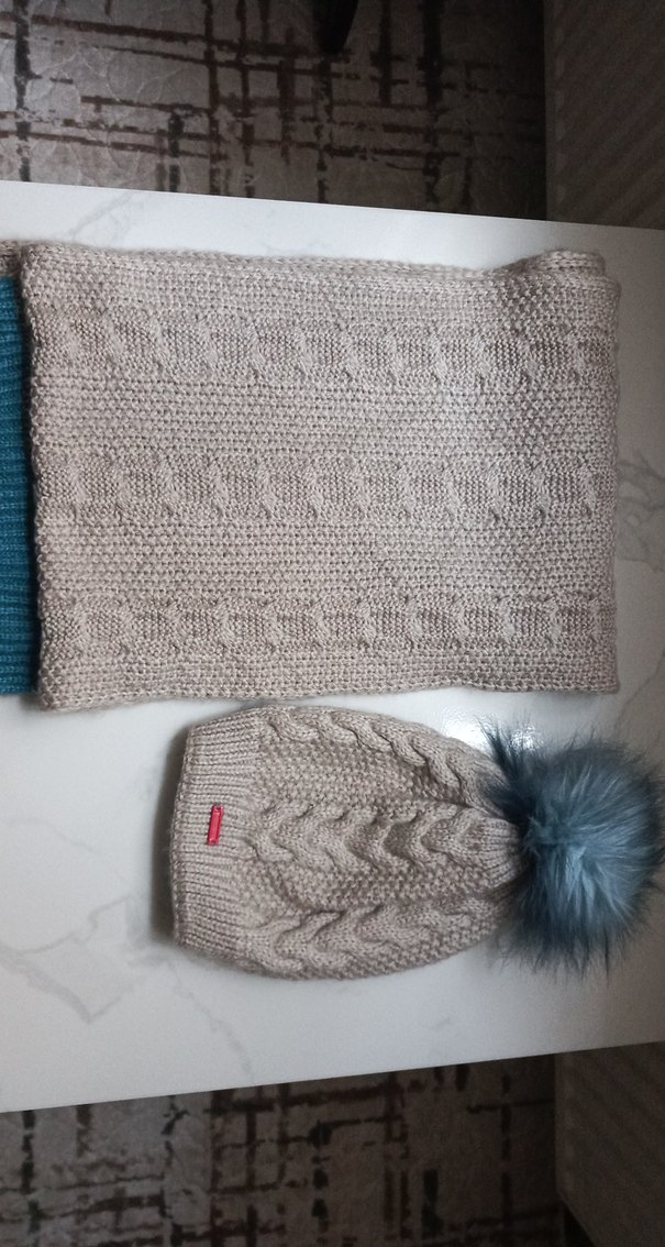 Gri Örgü Bayan Atkı - Görsel 3