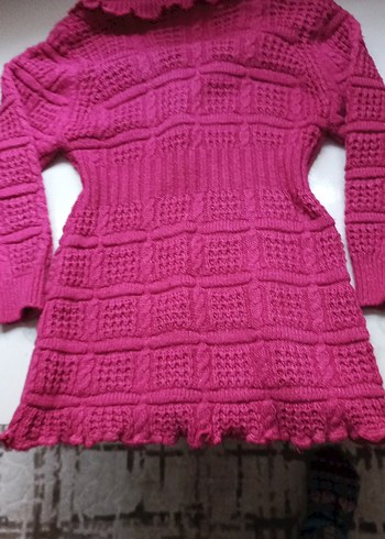 Pembe Örgü Kız Hırkası - Görsel 6
