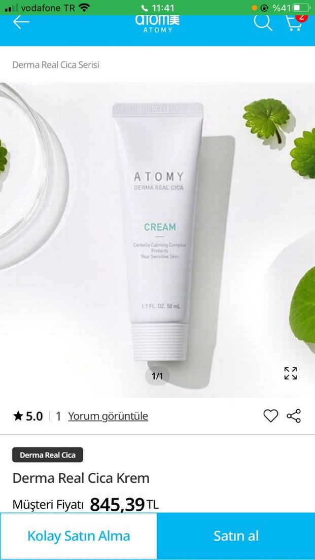 Atomy Derma Real Cica El Kremi 50 ml - Görsel 2