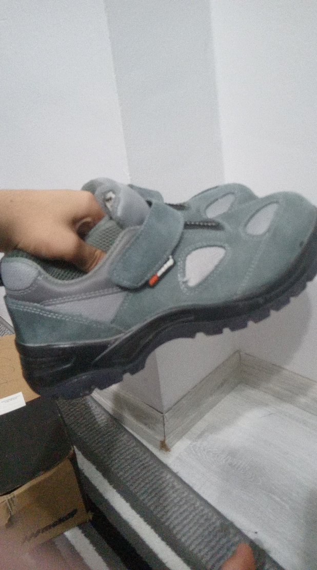 Gri Erkek İş Ayakkabısı Velcro Bantlı - Görsel 3