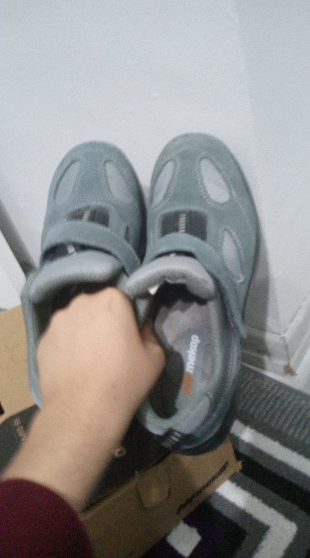 Gri Erkek İş Ayakkabısı Velcro Bantlı - Görsel 2