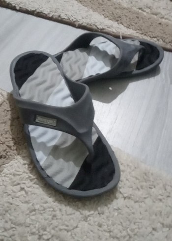 Gri Erkek Ev Terliği Velcro Ayarlı - Görsel 2