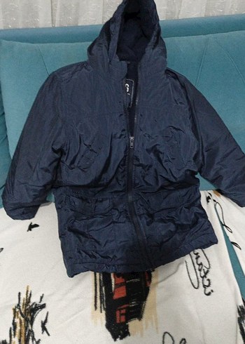 Erkek Çocuk Lacivert Kapüşonlu Fermuarlı Mont - Görsel 3