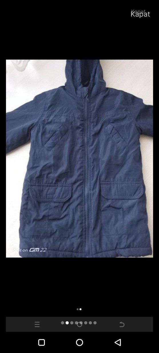 Erkek Çocuk Lacivert Kapüşonlu Fermuarlı Mont - Görsel 2