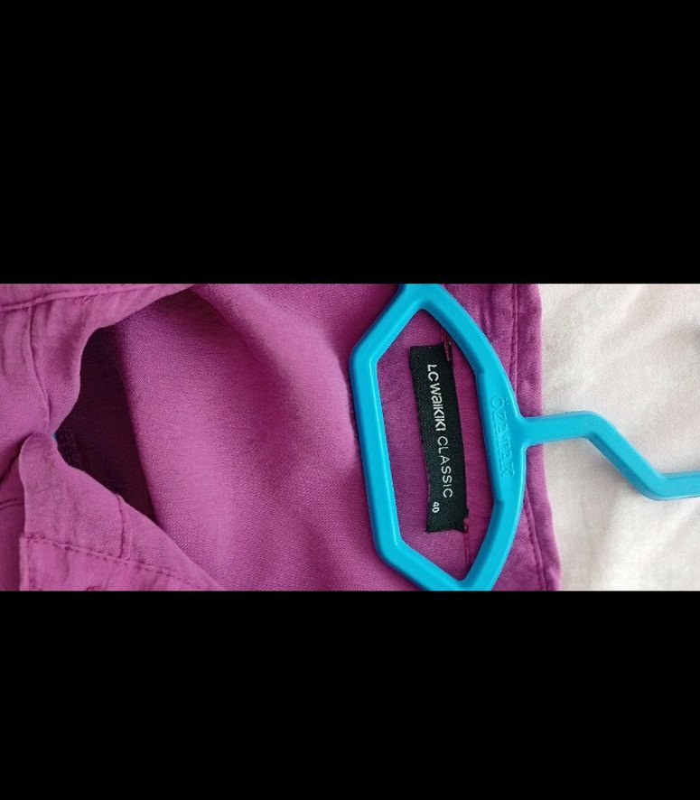 Kadın Mor Uzun Kollu Salaş Uzun Elbise - Görsel 2