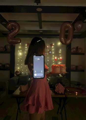 Pembe Mini Drapeli Elbise - Görsel 6