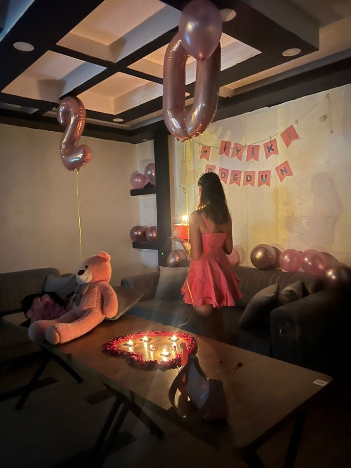 Pembe Mini Drapeli Elbise - Görsel 5