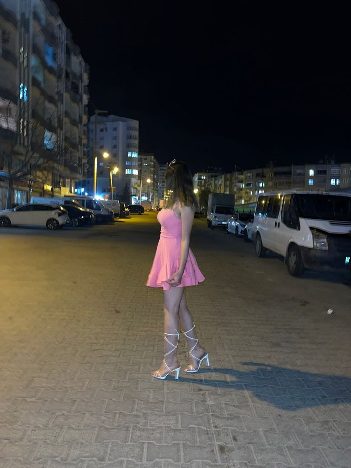 Pembe Mini Drapeli Elbise - Görsel 4