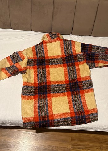 Düğmeli Kadın Yün Gömlek Ceket - Görsel 2