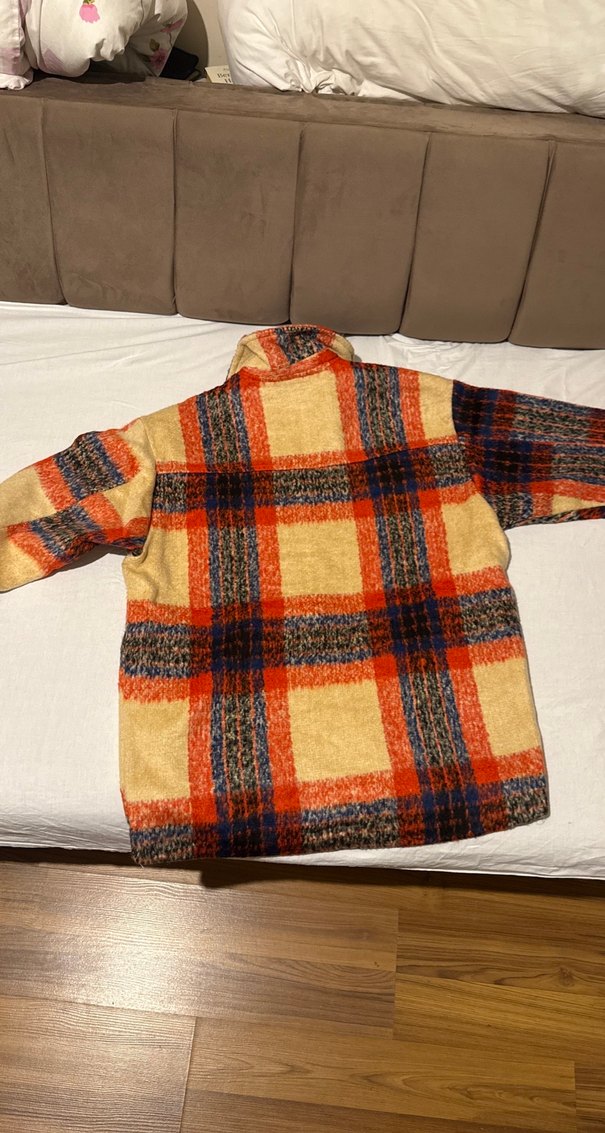 Düğmeli Kadın Yün Gömlek Ceket - Görsel 2