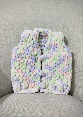 Bebek Pastel Renkli puffy Yelek - Görsel 3