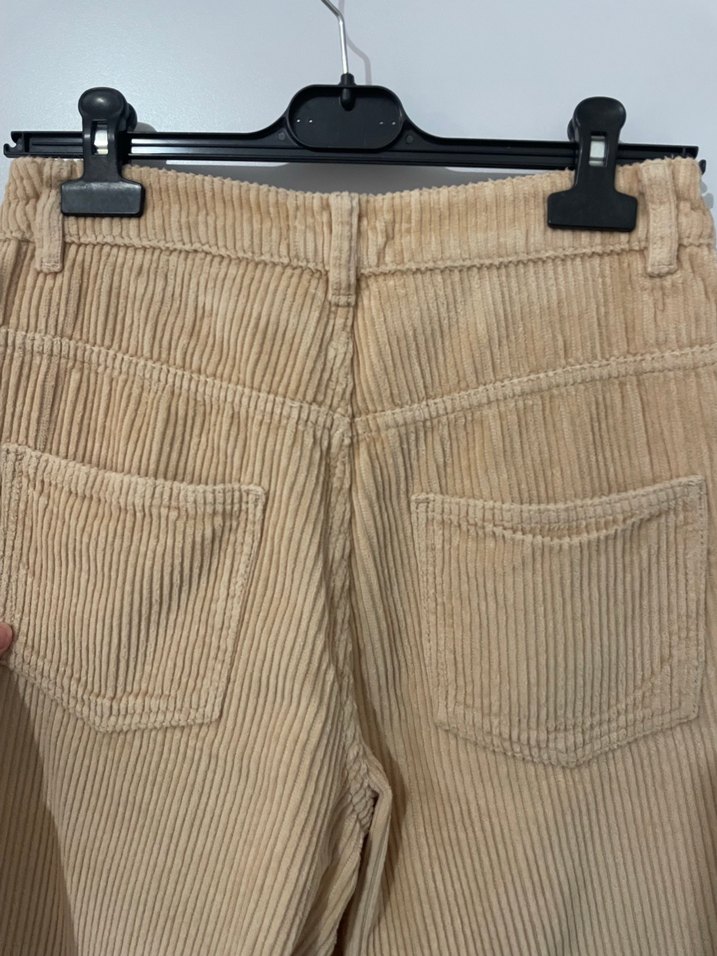 Yargıcı Bej Fitilli Keten Pantolon — görsel 8/10