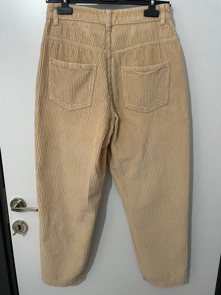 Yargıcı Bej Fitilli Keten Pantolon — görsel 6/10