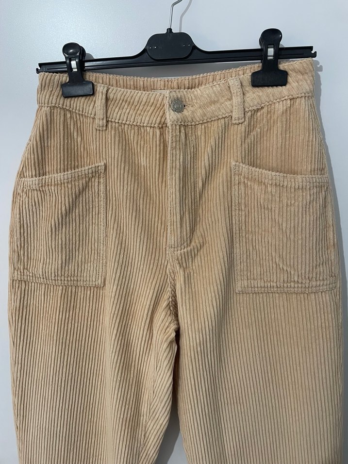 Yargıcı Bej Fitilli Keten Pantolon — görsel 2/10
