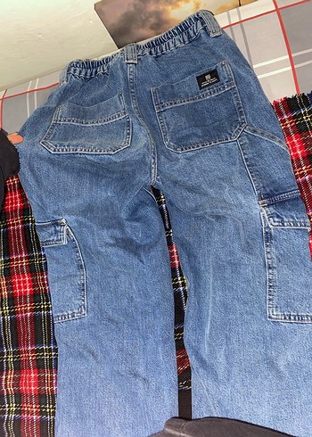 Kadın Mavi Bol Kesim Denim Pantolon - Görsel 2