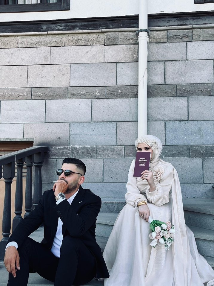 Uzun Kollu Beyaz Bohem Etnik Nişan Elbisesi 5000tl satılıktır - Görsel 3