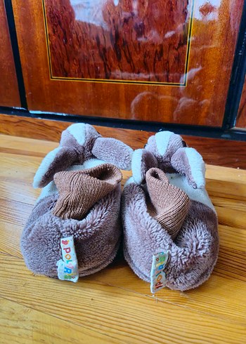 Kız Çocuk Kahverengi Tavşanlı Ev Terliği - Görsel 4