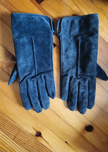 Füme Süet Kadın Eldivenleri Velcro - Görsel 2