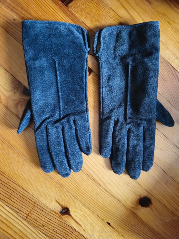 Füme Süet Kadın Eldivenleri Velcro - Görsel 2