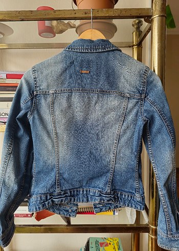 Düğmeli Mavi Kot Kadın Ceket - Görsel 4